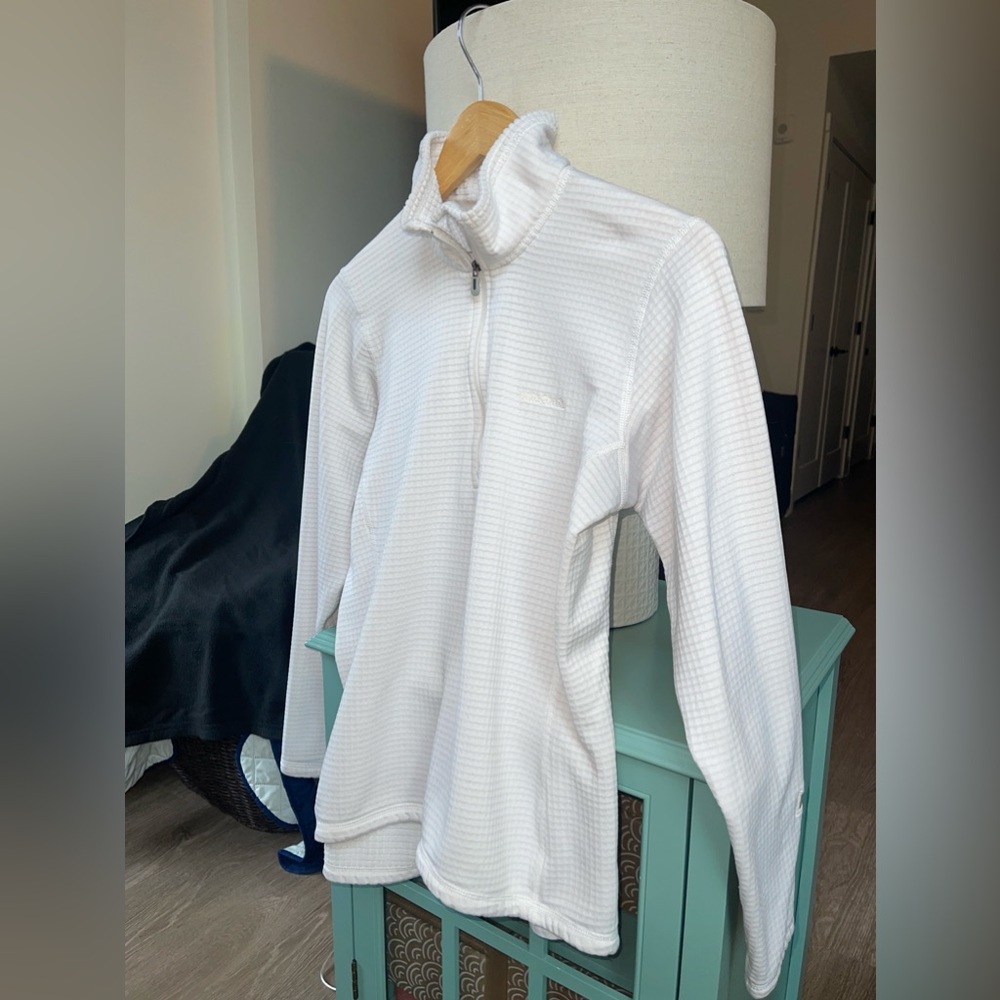 Patagonia R1 Regulator Polartec Waffle Grid 1/4 Zip Pullover-Women Sz M-White